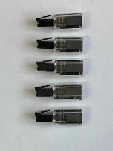 Clear Black Telephone Handset Curly Cord Anti-Tangle Device Untangler x 5 - Picture 1 of 1