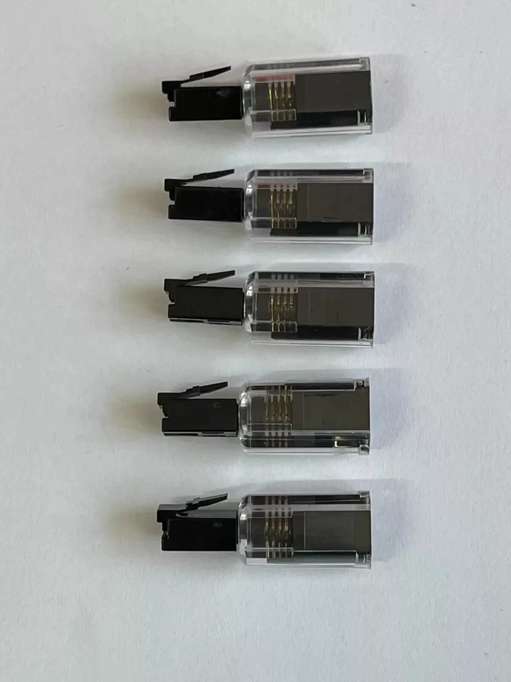 Clear Black Telephone Handset Curly Cord Anti-Tangle Device Untangler x 5 - Image 1 of 1