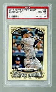 2014 Topps Gypsy Queen tarjeta de béisbol #25 Hof Derek Jeter PSA 10 Nueva York Yankees - Imagen 1 de 5