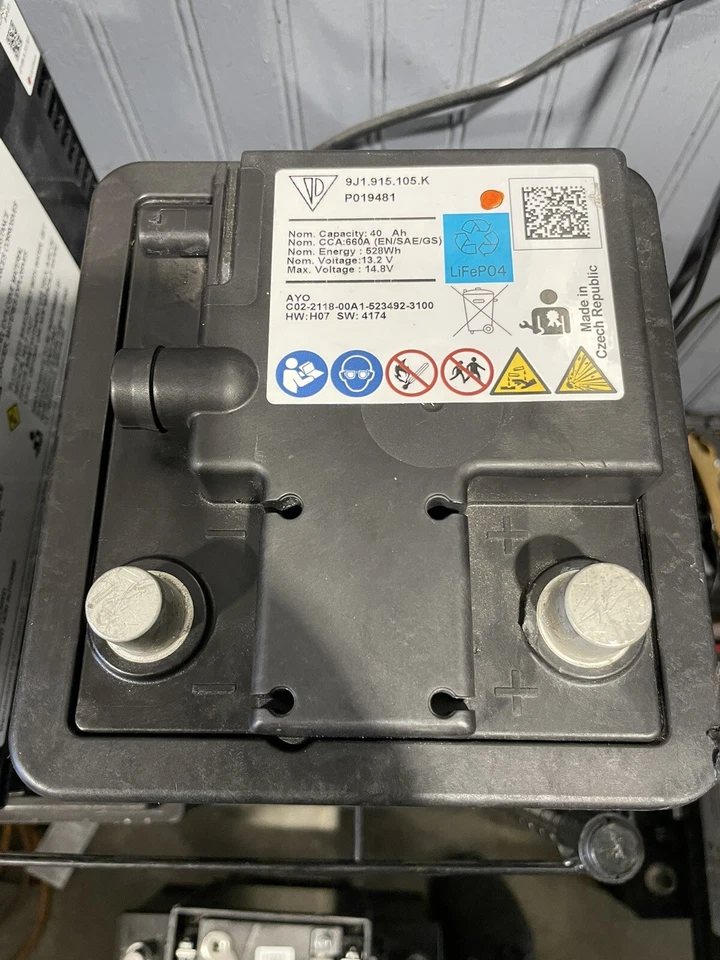 PORSCHE  911  TAYCAN 12V LITHIUM ION BATTERY - REPAIR SERVICE - 9J1915105 - Image 1 of 2