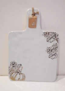Fall Themed Ceramic Bread/Cheese Serving Board, 10 Strawberry Street, New - Picture 1 of 2