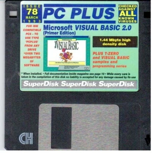 ITHistory (1993/03) IBM PC Software: PC PLUS Issue 78 VISUAL BASIC 2.0 3.5" - Picture 1 of 1