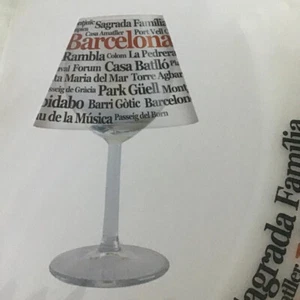 Barcelona Wine Glass Lampshade/Easy to Assemble/Add Tea Light Candle - Imagen 1 de 6
