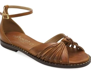Emmanuela Ancient Greek Style Ankle Leather Sandals Brown UK 4 EU 37 #754 - Bild 1 von 6