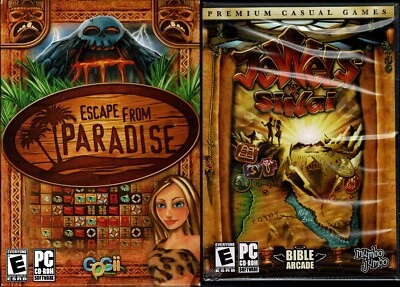 Escape From Paradise & Jewels of Sinai Pc New Both Boxed Vista XP Puzzles - Image 1 of 2