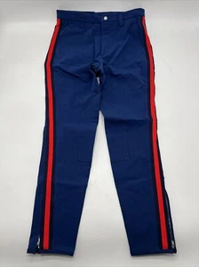 Gucci Men's Blue Stretch Gabardine Striped Web Riding Trousers Pants 46 $1200+ - Picture 1 of 21