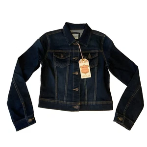 Wax Jean Denim Jacket Womens Size S Blue Button Front Long Sleeve - Picture 1 of 16