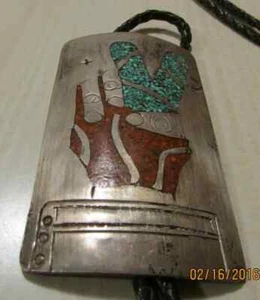 Letrero de paz Bolo de plata de ley con incrustación de astillas + - Imagen 1 de 3