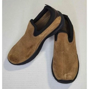 Lands End Suede Leather Light Brown Slip-on Comfort Casual Loafer 6.5B - Picture 1 of 7