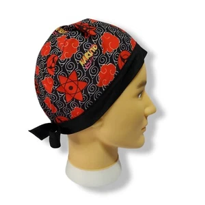 Red Cloud Ninja short Surgical Scrub Hat Scrub Cap USA Made men anime - Picture 1 of 3