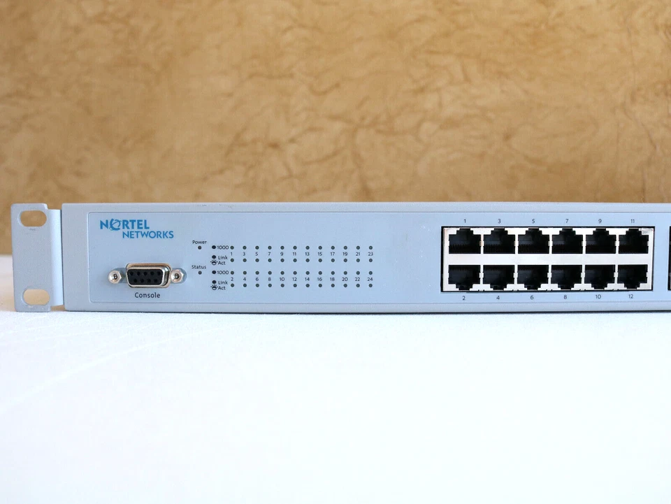 24 Port Nortel BayStack 3510-24T Ethernet Routing Switch 10/100/1000 Mbps - Image 1 of 4