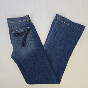 Seven For All Mankind Dojo Jeans 7 bestickte Taschen weites Bein Schlag 29 (30x34) - Bild 1 von 20
