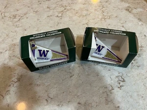 Old World Christmas Blown Glass Ornament, Washington Huskies Pennant - Picture 1 of 14