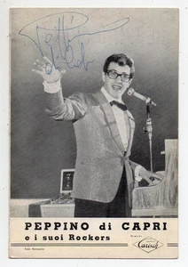 PEPPINO DI CAPRI - SÄNGER - Prospekt mit Autogrammsignatur - 60er Jahre. - Bild 1 von 3