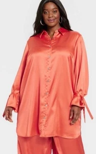 Black History Month Sammy B Long Sleeve Satin Blouse Size 4X - Picture 1 of 12