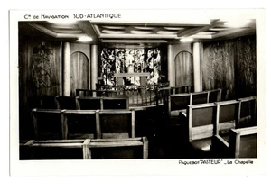Shipping. Cie. de Navigation Sud - Atlantique. Paquebot Pasteur. Chapel. R/P. - Picture 1 of 1