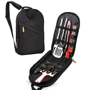 Camp Utensil Set Kitchen Cooking BBQ Grill Tool Kit with Portable Organizer Bag& - Picture 1 of 7