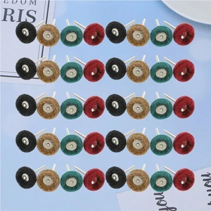 Set ruote lucidanti nylon 40 pezzi per trapano utensili lucidatura rosso giallo verde nero - Foto 1 di 11