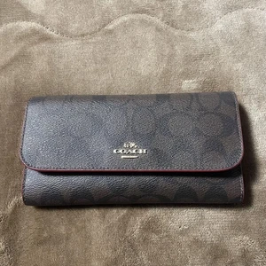 COACH Unterschrift Lange Brieftasche Brown X Pink 10.5 x 20 x 3cm - Bild 1 von 12