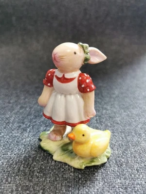 Villeroy & Boch Bunny Family Bunny Girl in Red Dress with Duck Original Box - Image 1 of 4