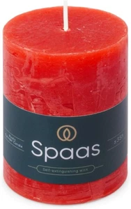 Spaas Rustic Pillar Candle 70/95 mm 35h, red Red  - Picture 1 of 3