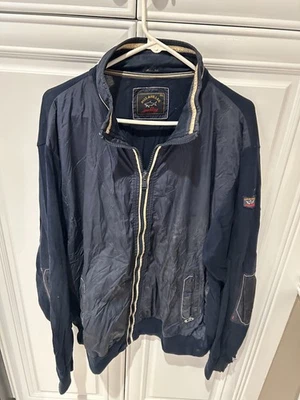 Chaqueta Paul & Shark Hombre’s Nylon/Algodón Azul Marino Cremallera Completa Italia Hombre’s Talla XXL Foto 1 de 4