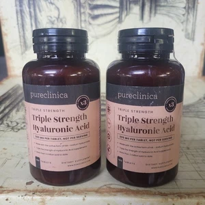 Pureclinica Hyaluronic Acid 300mg X 360 Tablets (2 Bottles Of 180 Tablets - 6 Mo - Picture 1 of 10
