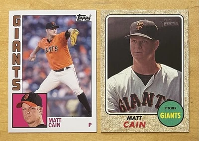 Lote de 2 marcas Topps Matt Cain Gigantes de San Francisco casi nuevo-como nuevo+ Foto 1 de 3