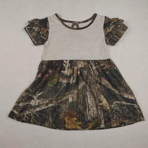 Bass Pro Shops Dress Girls 2T Camouflage Camo Short Sleeve Ruffle Outdoor Casual - Picture 1 of 6