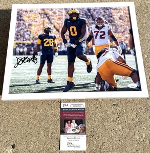 JOSAIAH STEWART Rams SIGNED + FRAMED 11x14 Photo JSA COA Michigan Wolverines C - Picture 1 of 2