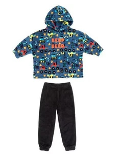 Boys Pyjama ~ Cosy Warm fleece ~ Cars ~ Age 2-3yrs ~ Linea ~ Hooded Jumper - Picture 1 of 7