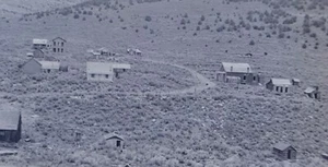 PHOTO NEGATIVE Aurora Nevada Abandoned Structures Western Ghost Town Mining - Picture 1 of 4