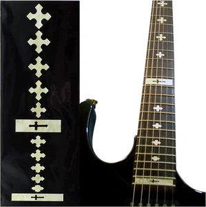 Jockomo Cross White Pearl Guitar Inlay Sticker - Picture 1 of 6