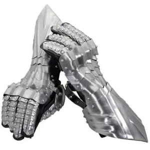 Medieval 18G Steel Costume Renaissance Faire Gauntlets - Bild 1 von 11