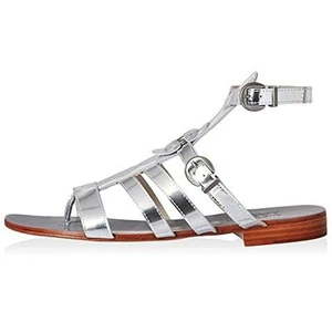Nuevas Sandalias Planas AUSTRALIA LUXE 'Palma' Metálicas Plateadas Gladiador para Mujer 6 B - Imagen 1 de 4