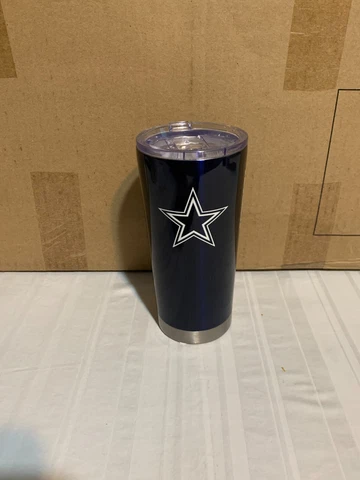 Dallas Cowboys NFL 20oz Blue Tumbler Cup Mug Logo Brands New Cover