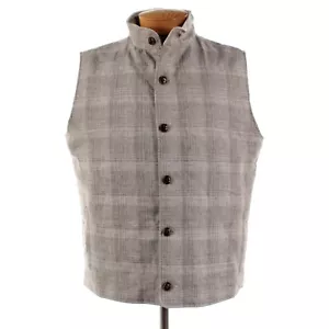 Peter Millar NWT 100% Linen Summer Journeyman Vest Size XL US In Argil - Picture 1 of 14
