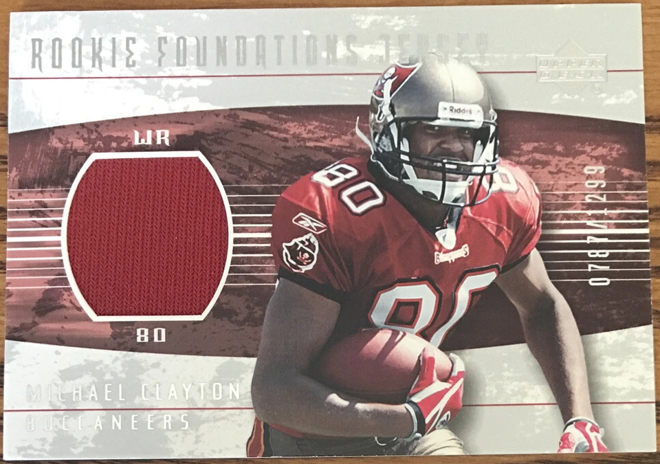 2004 Upper Deck Foundations Rookie Jersey Michael Clayton #257 #’d 0787/1299 - Image 1 of 3