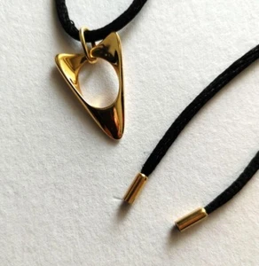 Georg Jensen No.985 Henning Kopppe 18k Yellow Gold Silk Cord Pendant Necklace - Picture 1 of 8
