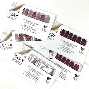 Color Street Pink and Reds Nail Polish Strips 6pc Bundle Sparkles Valentines NEW
