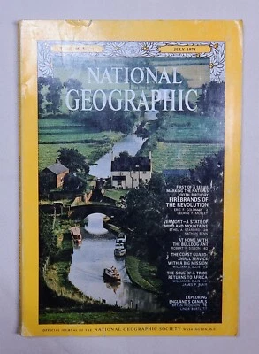 VERMONT; COAST GUARD; ENGLAND'S CANALS; National Geographic July 1974 - Image 1 of 4