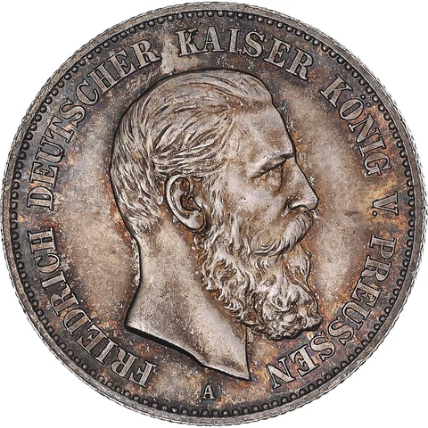 [#848738] Coin, German States, PRUSSIA, Friedrich III, 2 Mark, 1888, Berlin, MS Cover