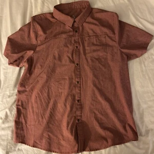 Gerry Mens size XXL button down woven tech shirt Red Rust Check EUC - Picture 1 of 8