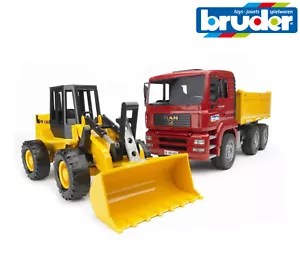 Bruder Toys 02752 Man TGA Construction Tipper Truck + Loading Shovel 1:16 Scale - Picture 1 of 1