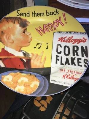Set of 2 Vintage Kellogg's 2005 8" Plate Rice Krispies and Corn Flakes - Image 1 of 3