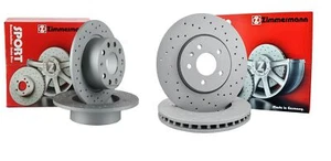 Kit Dischi Sportivi Forati Zimmermann Anteriore Posteriore Audi A3 (8P_8V) - Foto 1 di 4