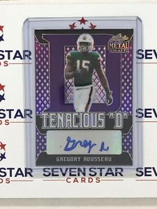 2021 Leaf Metal Draft Purple Rainbow Tenacious D Auto - Gregory Rousseau - 11/25 - Picture 1 of 2