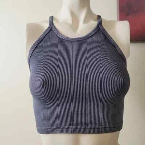 NWOT Free People Movement Happiness Runs Crop Tank Black XS / S - Picture 1 of 10