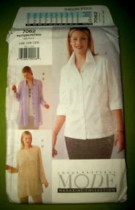 Vintage Women Vogue Pattern 7062 Blouse Tunic Cami UNCUT Plus Size 14w 16w 18w - Picture 1 of 4