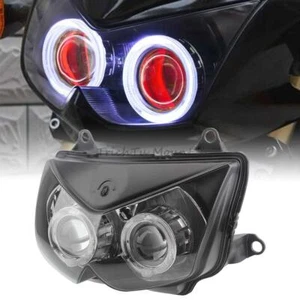 Conjunto de faros delanteros con ojo de ángel para Kawasaki Ninja 250R Ex250 2008-12 - Imagen 1 de 24